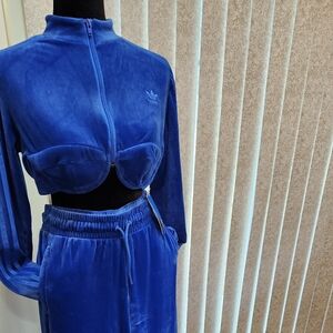 NWT 💕Jeremy Scott x Adidas Velour Crop Top- XL